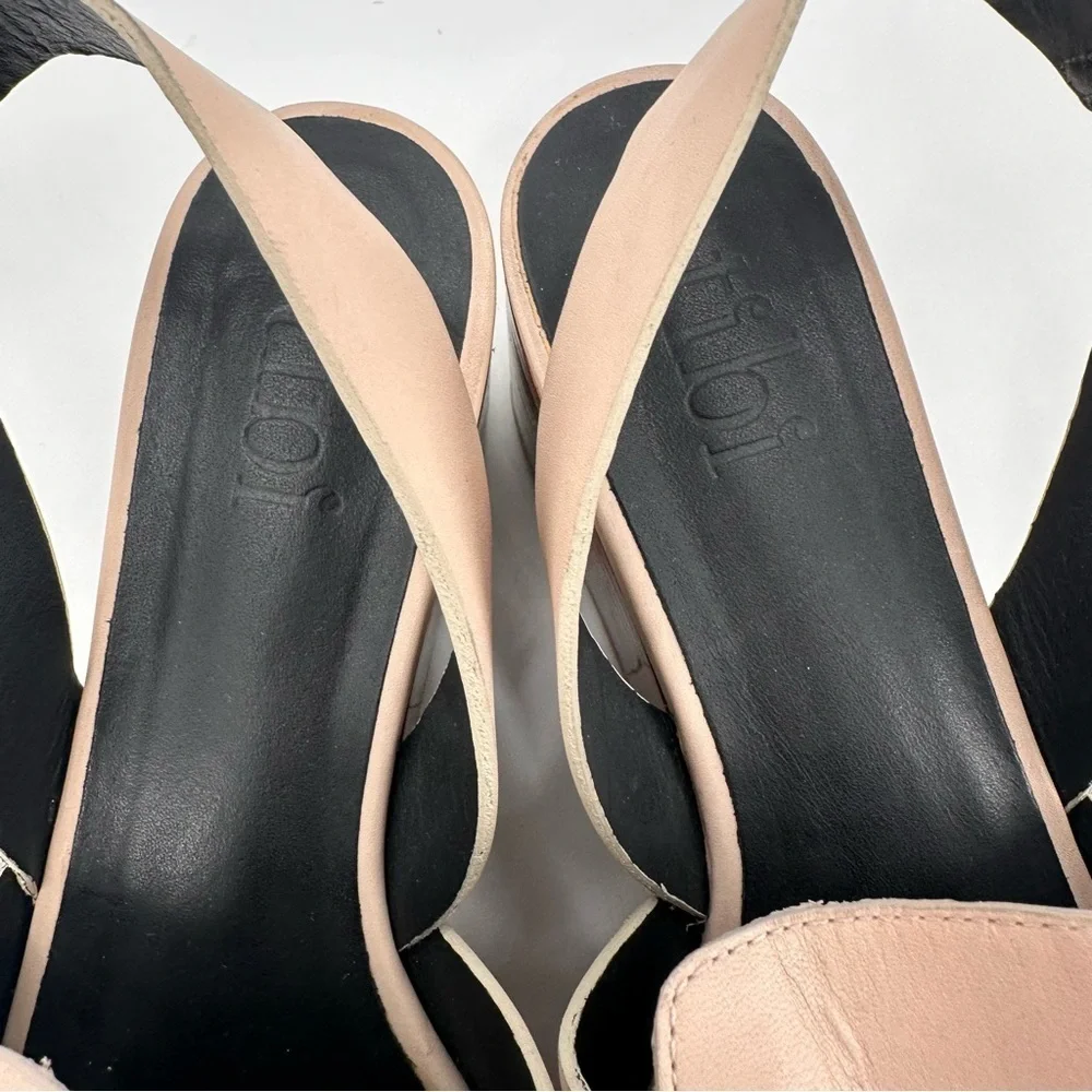 Tibi Leather Chunky Platform Sandals Size 36.5